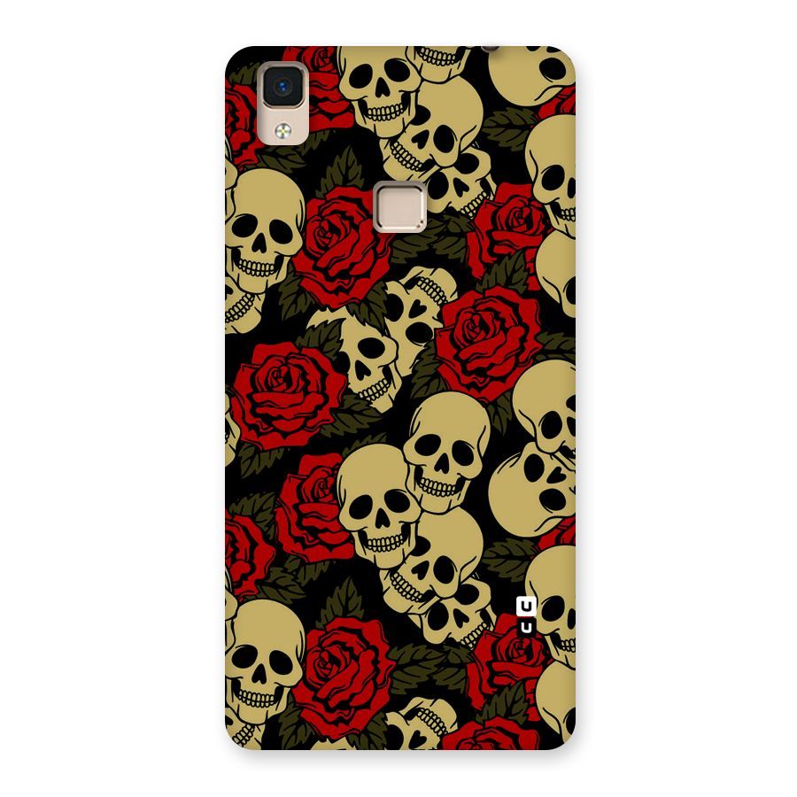 Skulled Roses Back Case for V3 Max