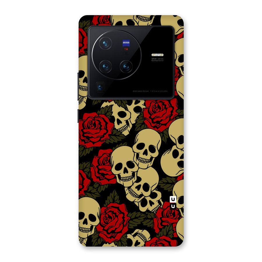 Skulled Roses Back Case for Vivo X80 Pro