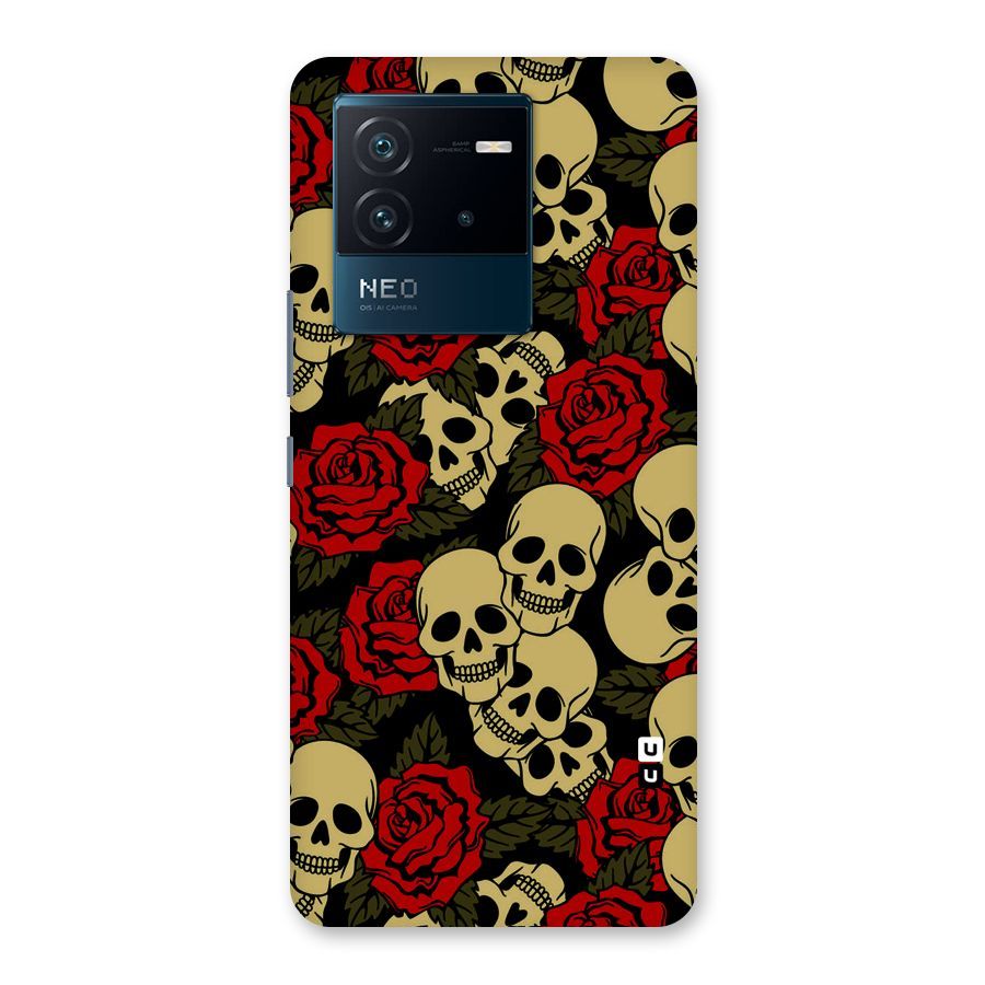 Skulled Roses Back Case for Vivo iQOO Neo 6 5G
