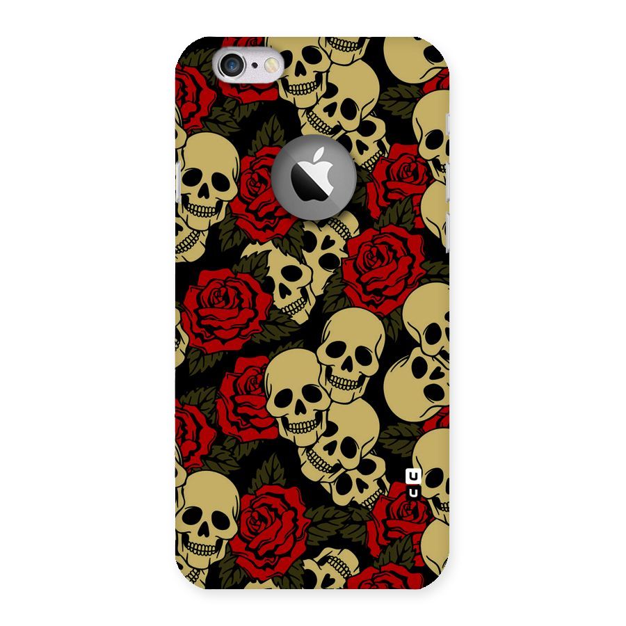 Skulled Roses Back Case for iPhone 6 Logo Cut