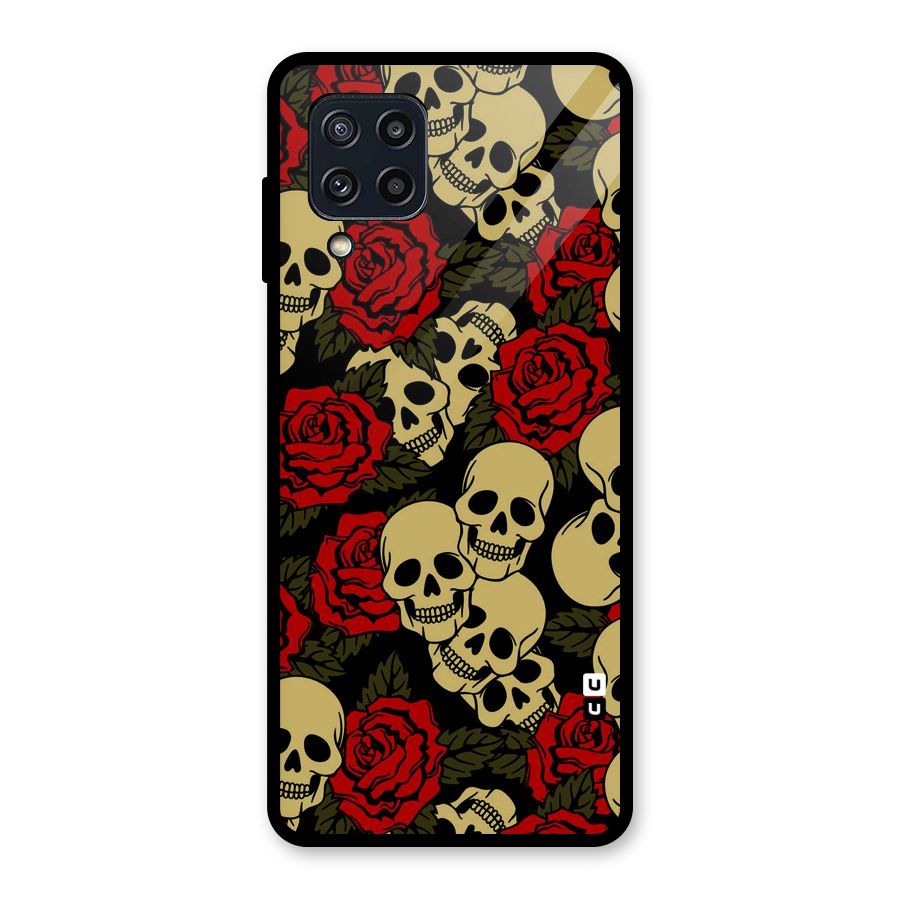 Skulled Roses Glass Back Case for Galaxy M32