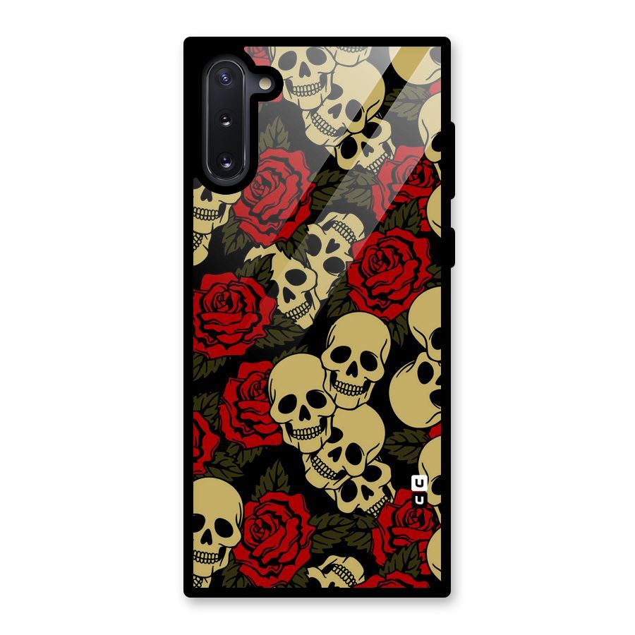 Skulled Roses Glass Back Case for Galaxy Note 10