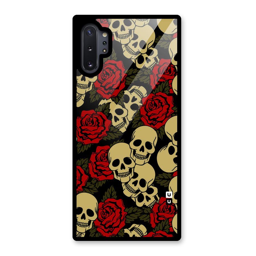 Skulled Roses Glass Back Case for Galaxy Note 10 Plus