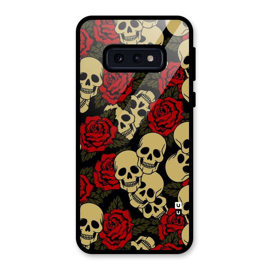 Skulled Roses Glass Back Case for Galaxy S10e