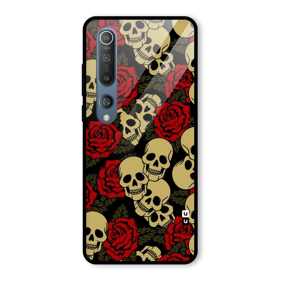 Skulled Roses Glass Back Case for Mi 10