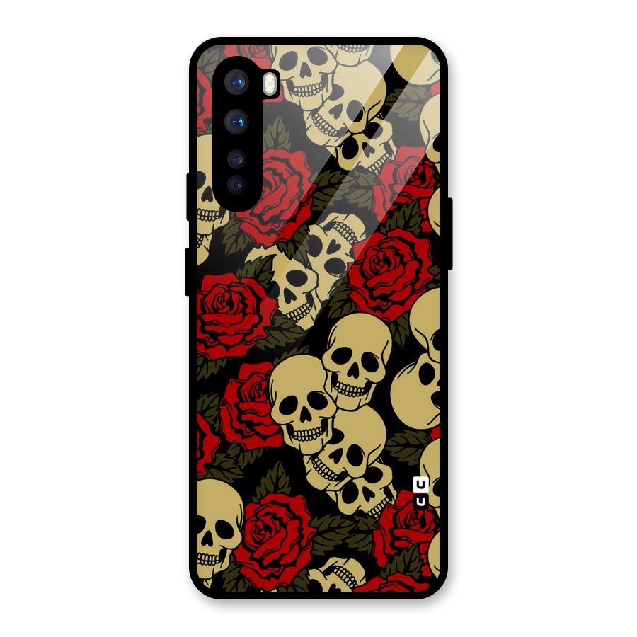 Skulled Roses Glass Back Case for OnePlus Nord