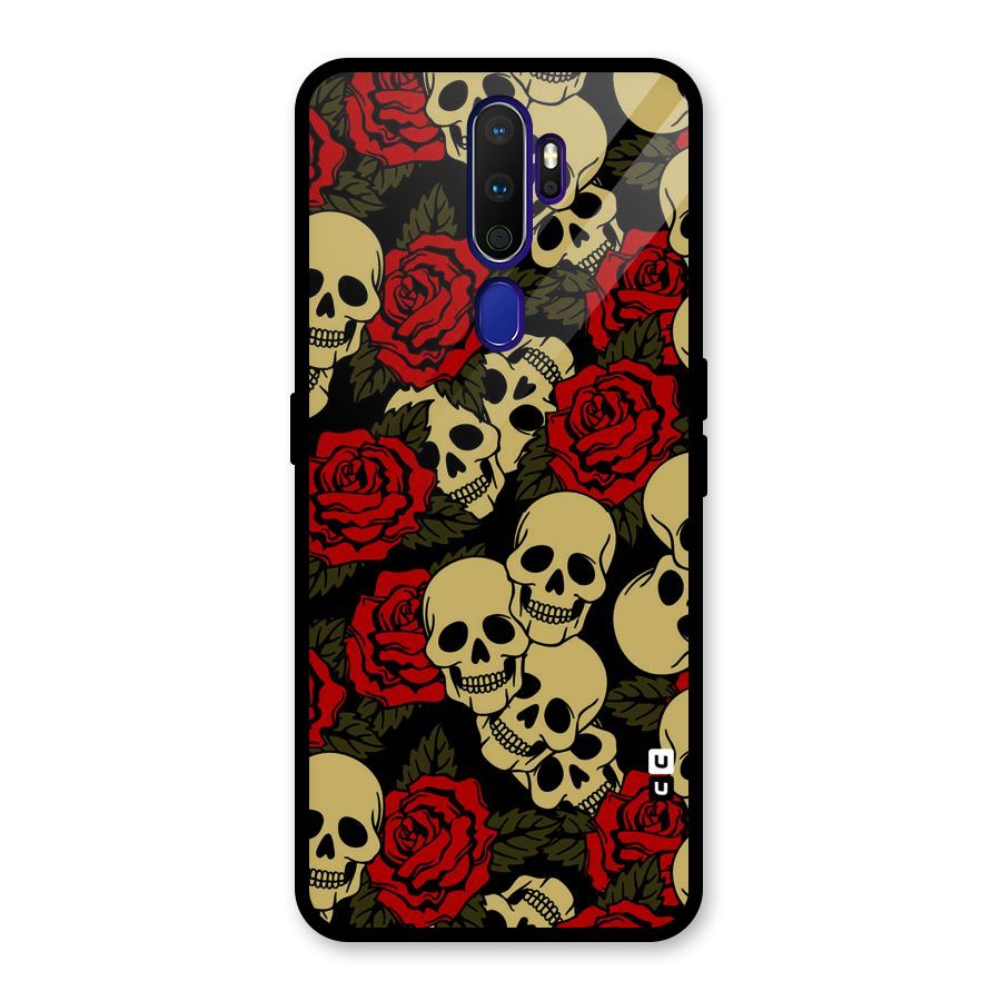 Skulled Roses Glass Back Case for Oppo A9 (2020)