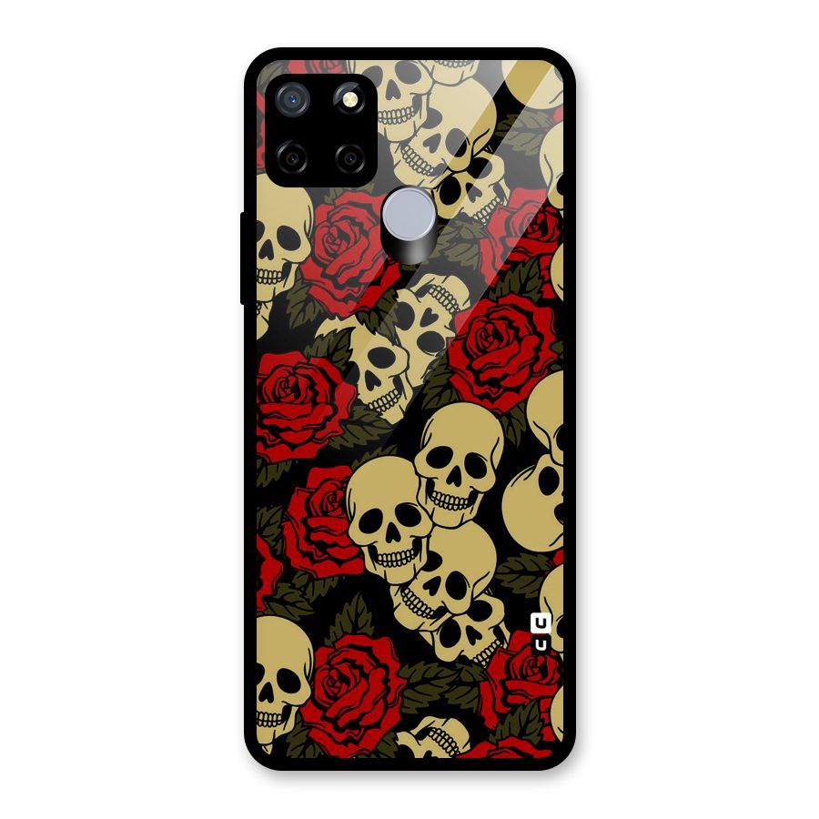 Skulled Roses Glass Back Case for Realme Narzo 20