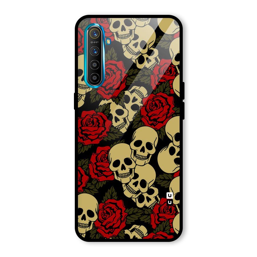 Skulled Roses Glass Back Case for Realme X2