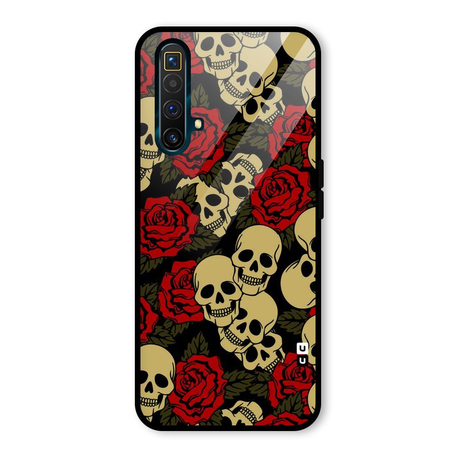 Skulled Roses Glass Back Case for Realme X3 SuperZoom