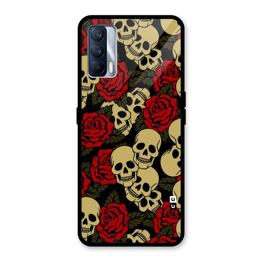 Skulled Roses Glass Back Case for Realme X7