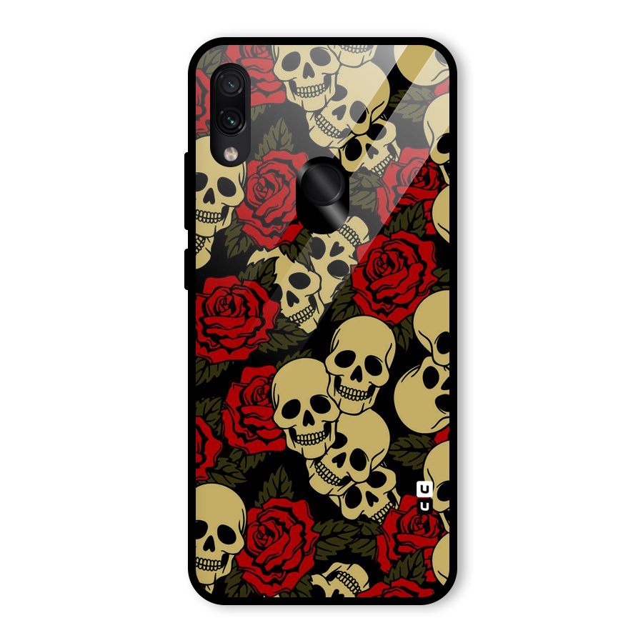 Skulled Roses Glass Back Case for Redmi Note 7S