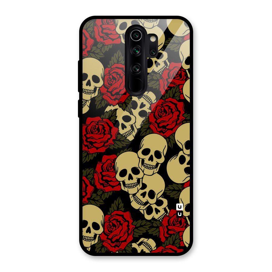 Skulled Roses Glass Back Case for Redmi Note 8 Pro
