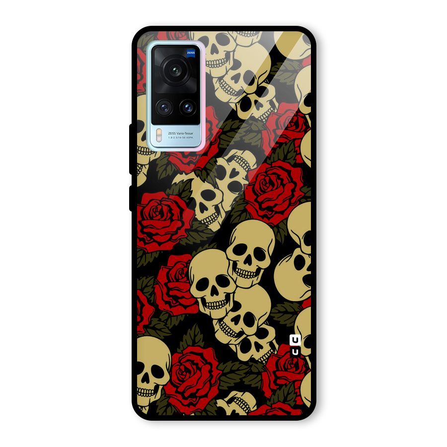 Skulled Roses Glass Back Case for Vivo X60