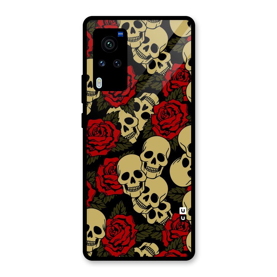 Skulled Roses Glass Back Case for Vivo X60 Pro