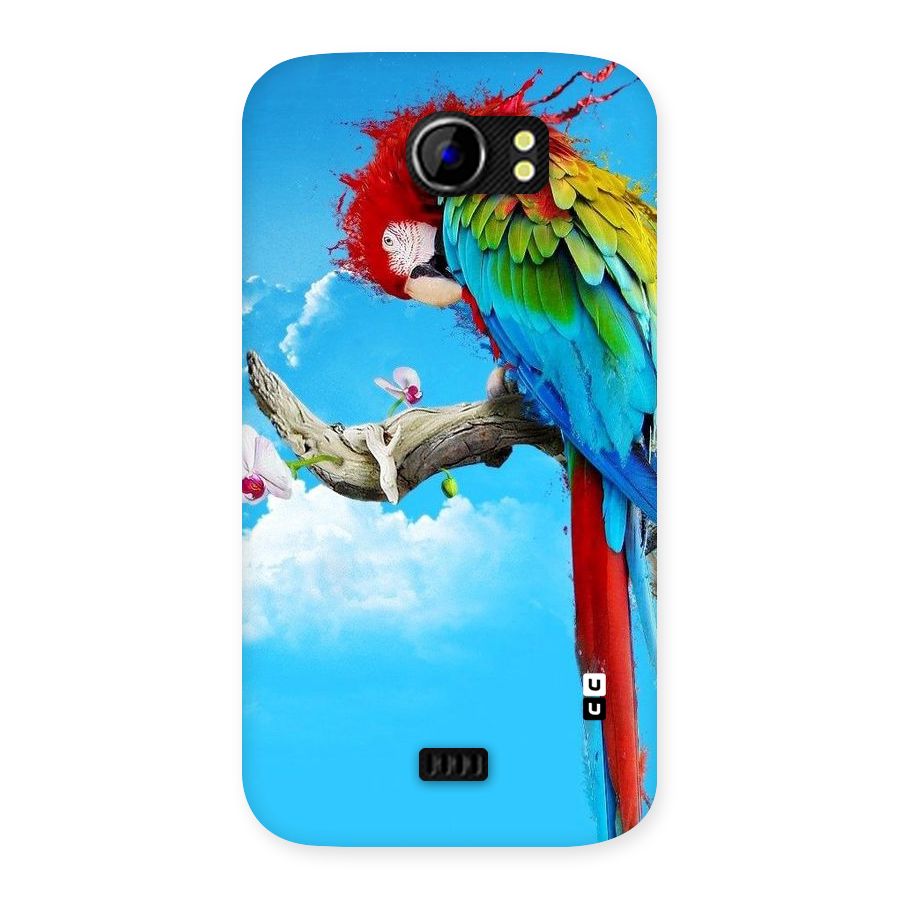 Sky Parrot Back Case for Micromax Canvas 2 A110