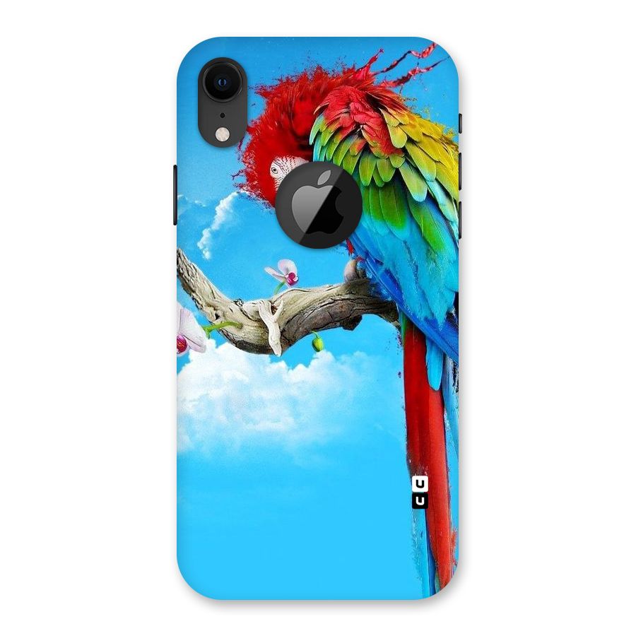 Sky Parrot Back Case for iPhone XR Logo Cut
