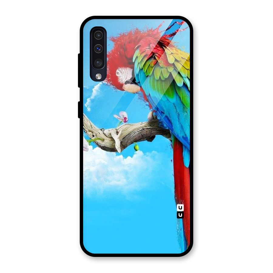 Sky Parrot Glass Back Case for Galaxy A30s