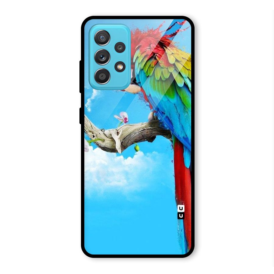 Sky Parrot Glass Back Case for Galaxy A52