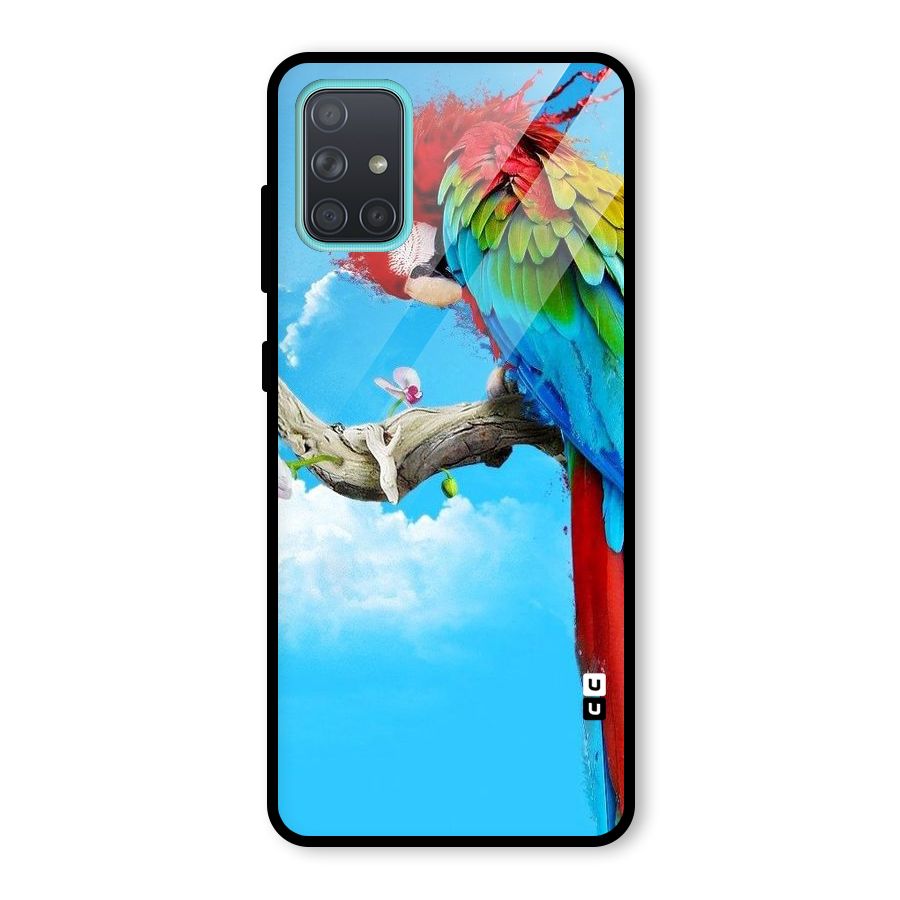 Sky Parrot Glass Back Case for Galaxy A71