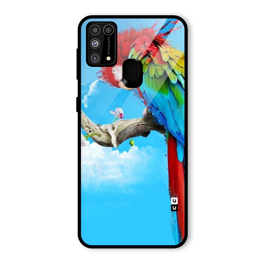 Sky Parrot Glass Back Case for Galaxy F41
