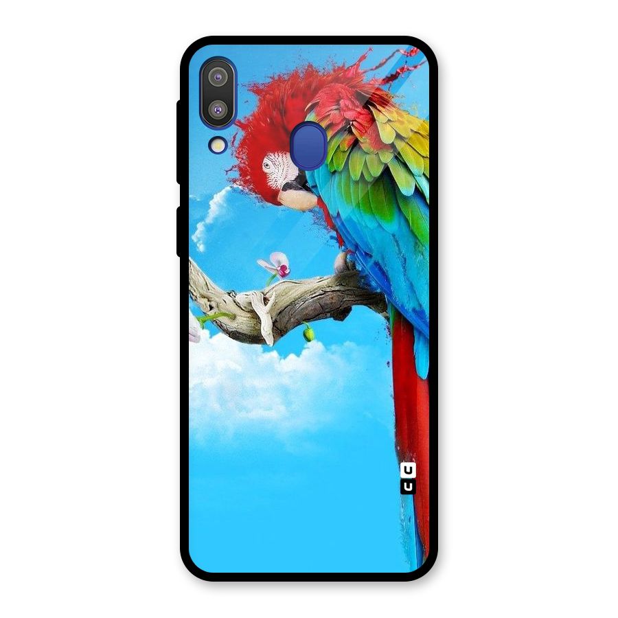 Sky Parrot Glass Back Case for Galaxy M20