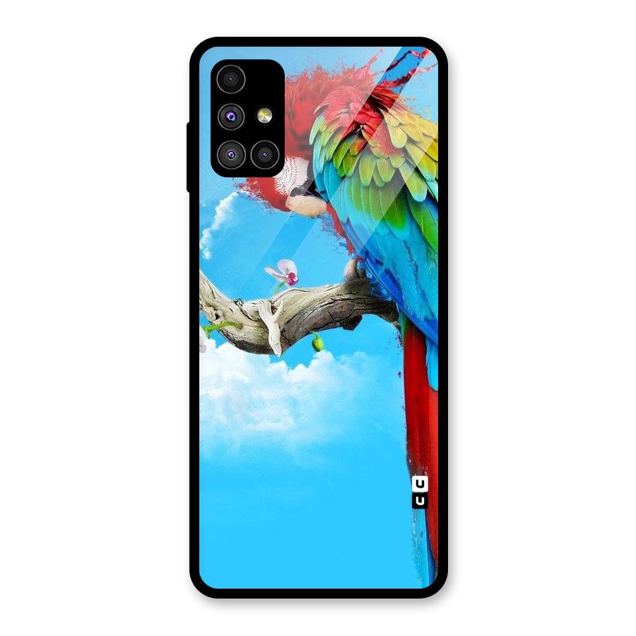Sky Parrot Glass Back Case for Galaxy M51