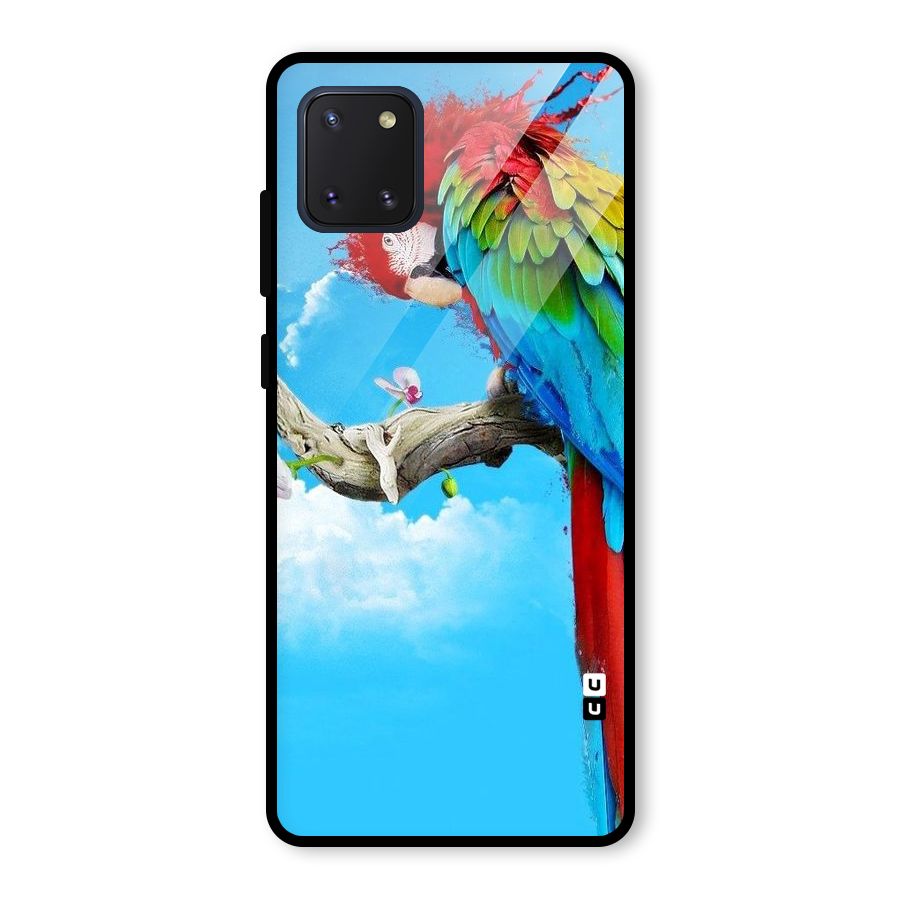 Sky Parrot Glass Back Case for Galaxy Note 10 Lite