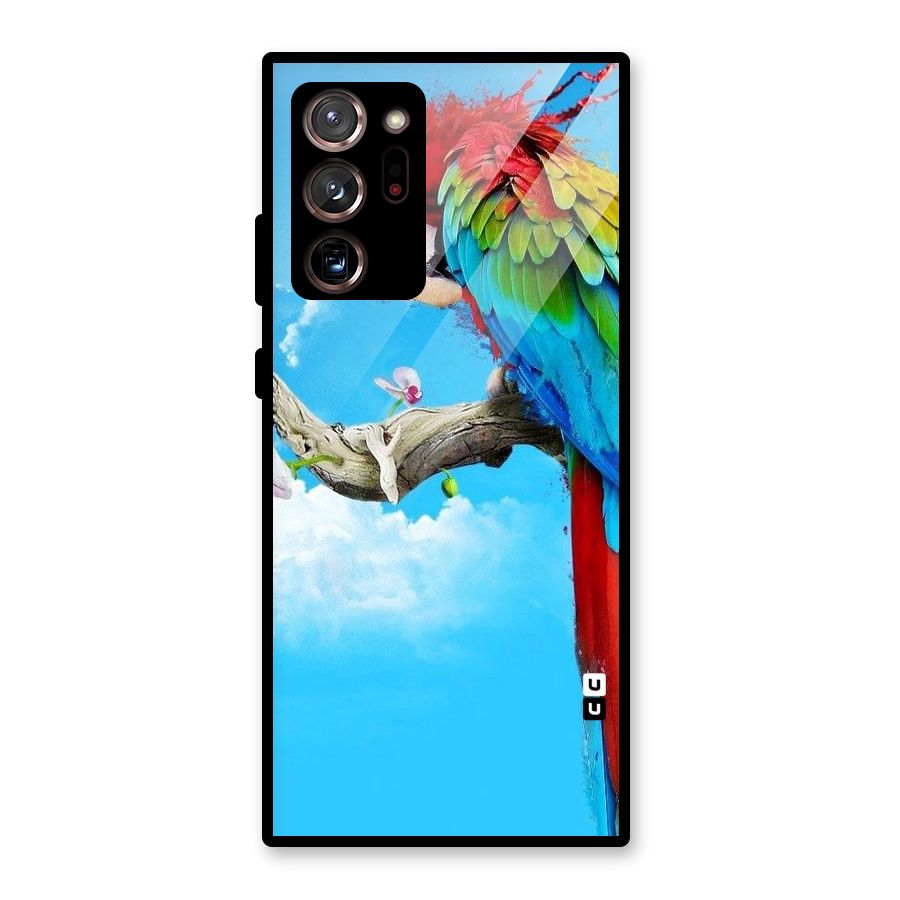 Sky Parrot Glass Back Case for Galaxy Note 20 Ultra