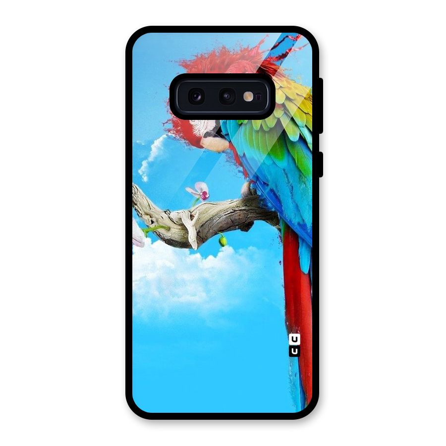 Sky Parrot Glass Back Case for Galaxy S10e