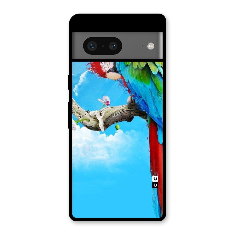 Sky Parrot Glass Back Case for Google Pixel 7