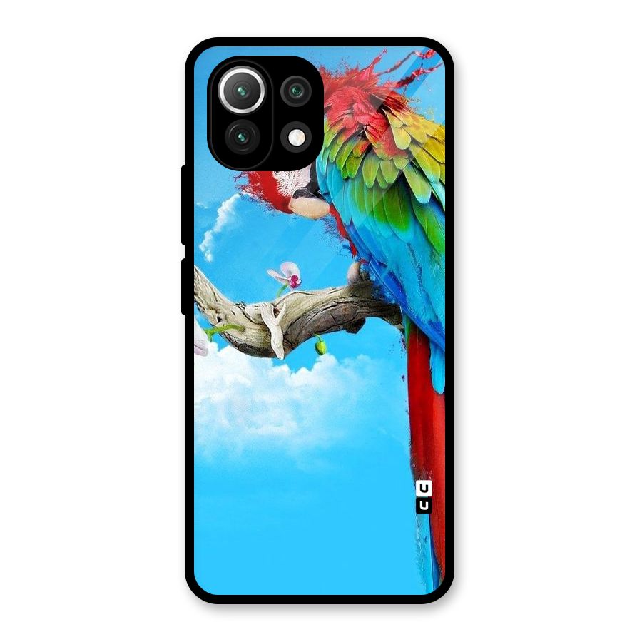 Sky Parrot Glass Back Case for Mi 11 Lite