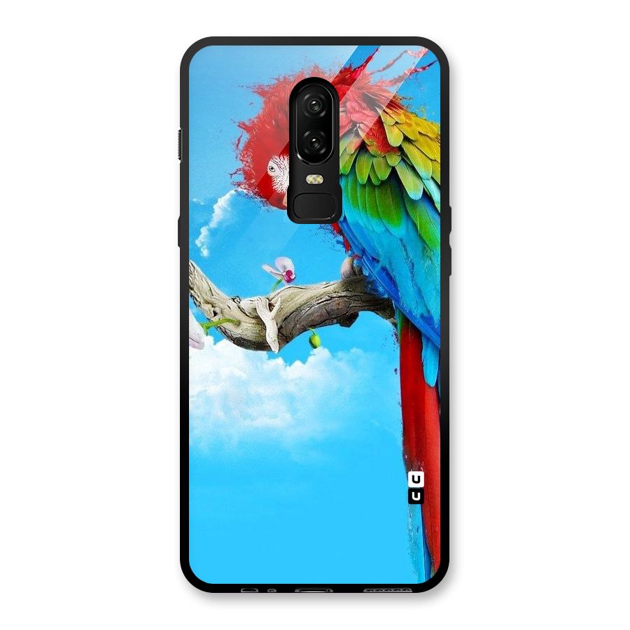 Sky Parrot Glass Back Case for OnePlus 6