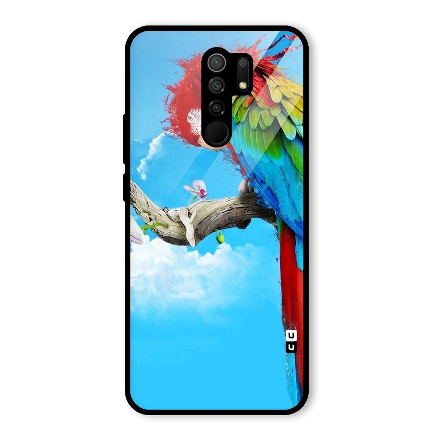 Sky Parrot Glass Back Case for Poco M2