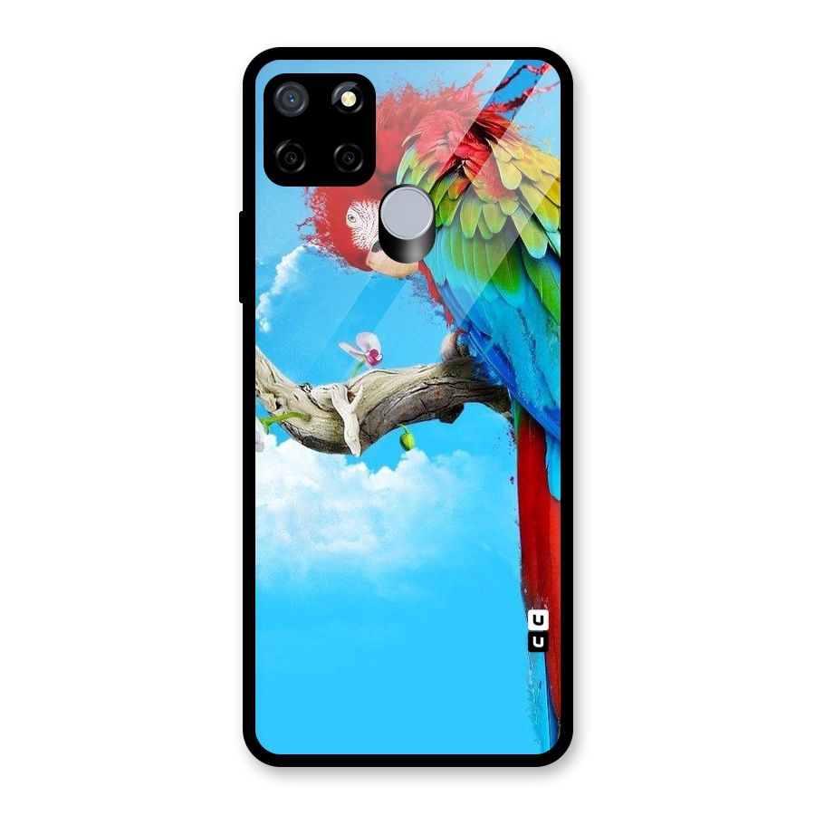 Sky Parrot Glass Back Case for Realme Narzo 20