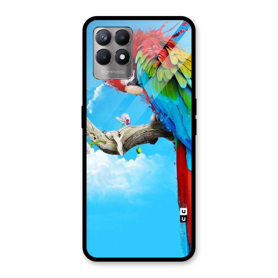 Sky Parrot Glass Back Case for Realme Narzo 50