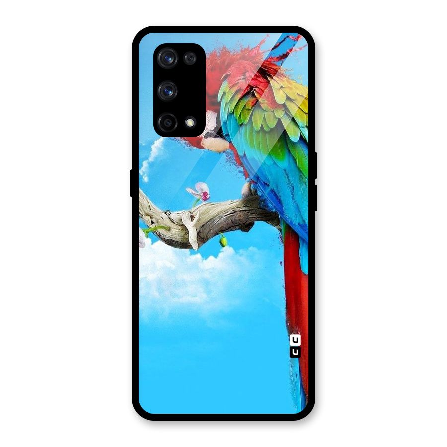 Sky Parrot Glass Back Case for Realme X7 Pro