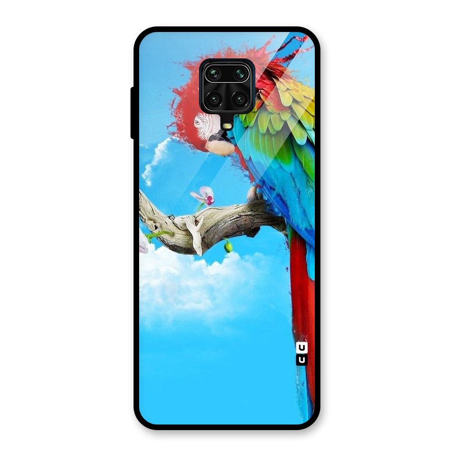 Sky Parrot Glass Back Case for Redmi Note 10 Lite