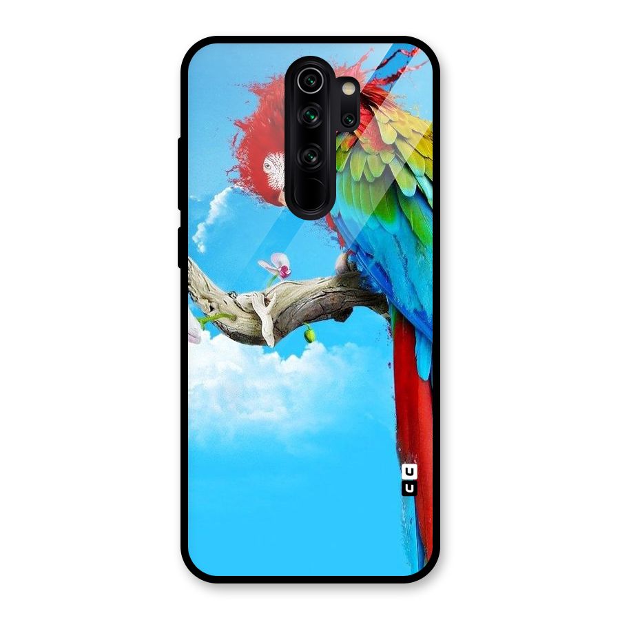 Sky Parrot Glass Back Case for Redmi Note 8 Pro