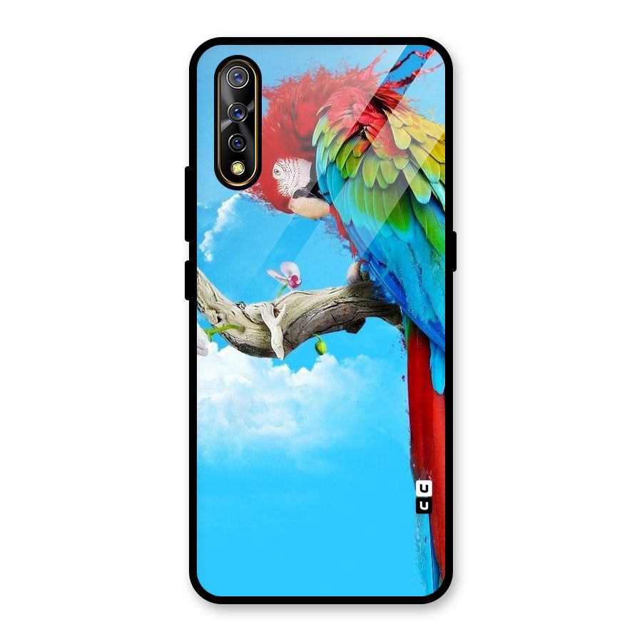 Sky Parrot Glass Back Case for Vivo S1
