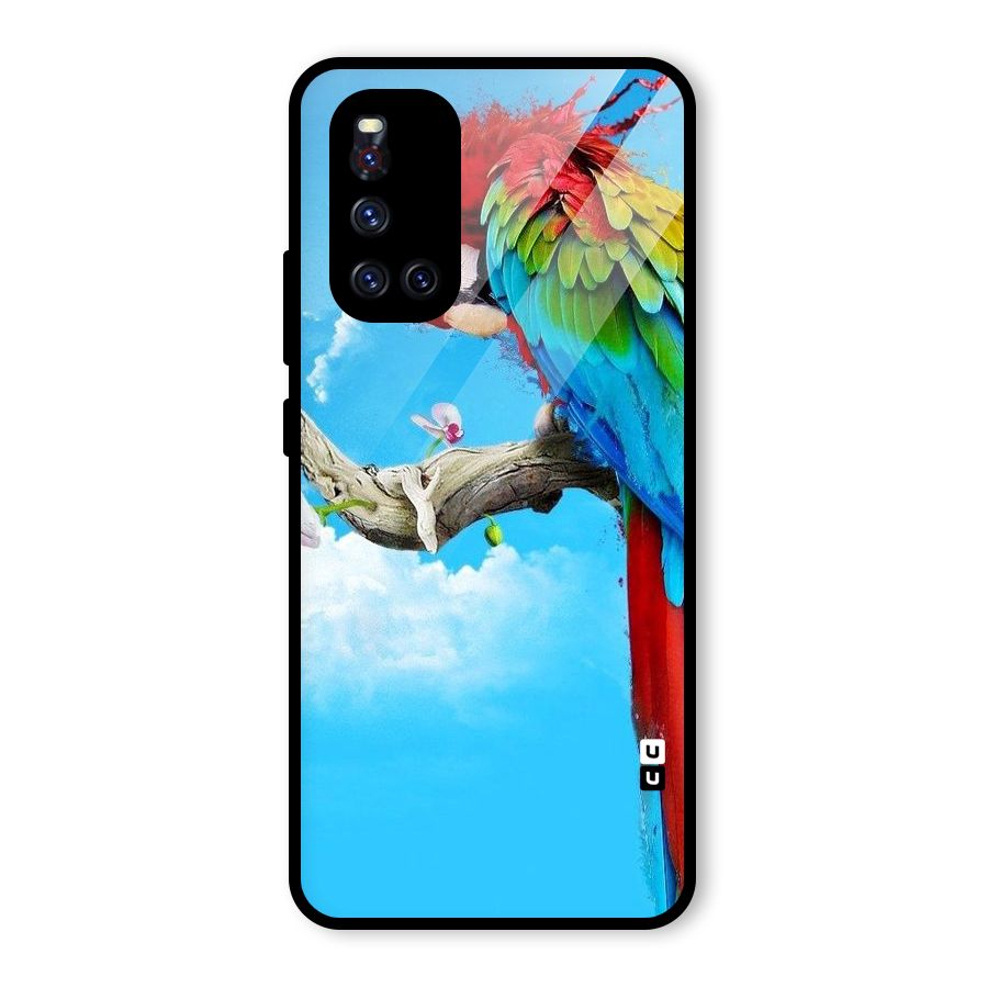 Sky Parrot Glass Back Case for Vivo V19