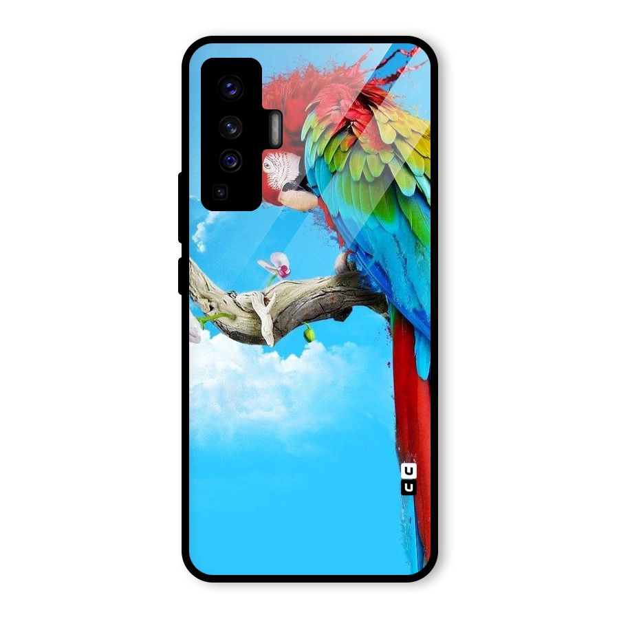 Sky Parrot Glass Back Case for Vivo X50