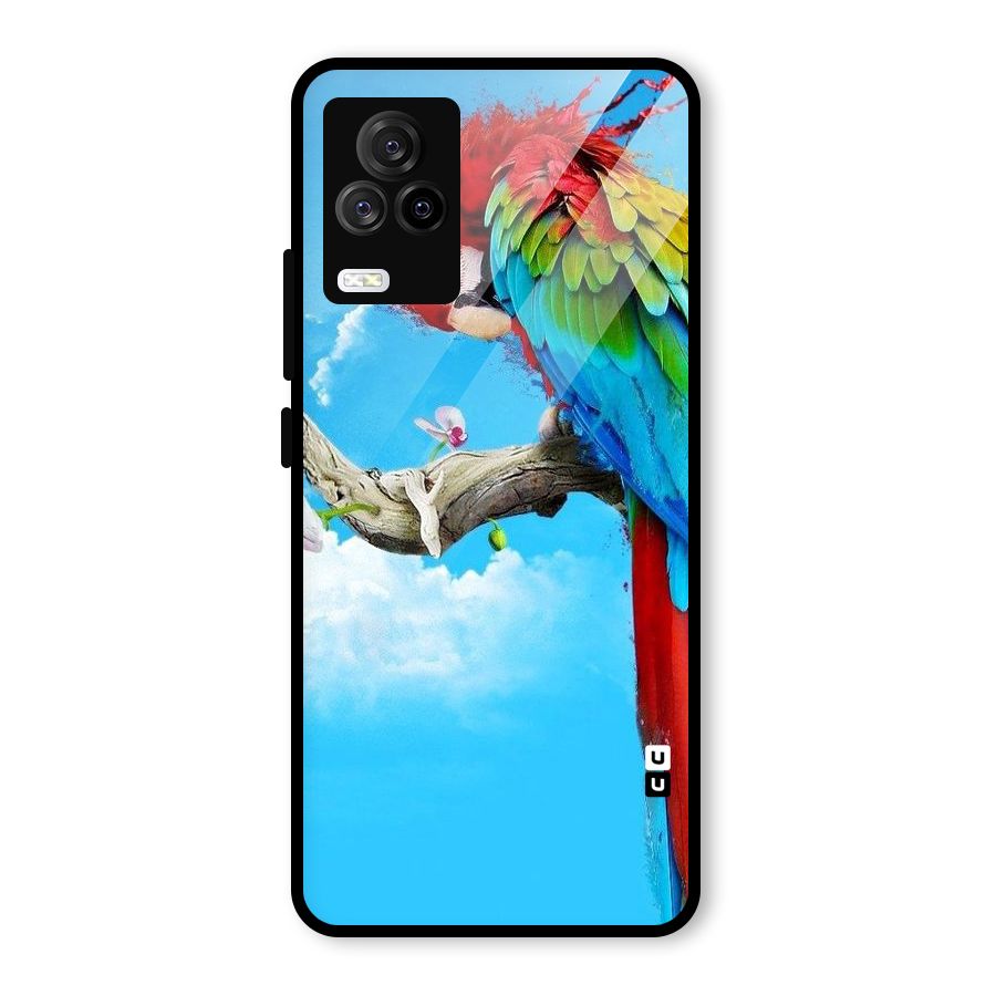 Sky Parrot Glass Back Case for Vivo iQOO 7 Legend 5G