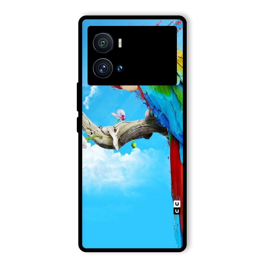 Sky Parrot Glass Back Case for Vivo iQOO 9 Pro