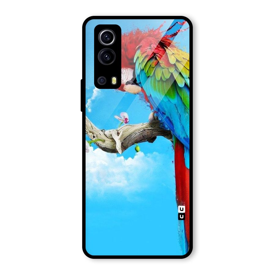 Sky Parrot Glass Back Case for Vivo iQOO Z3