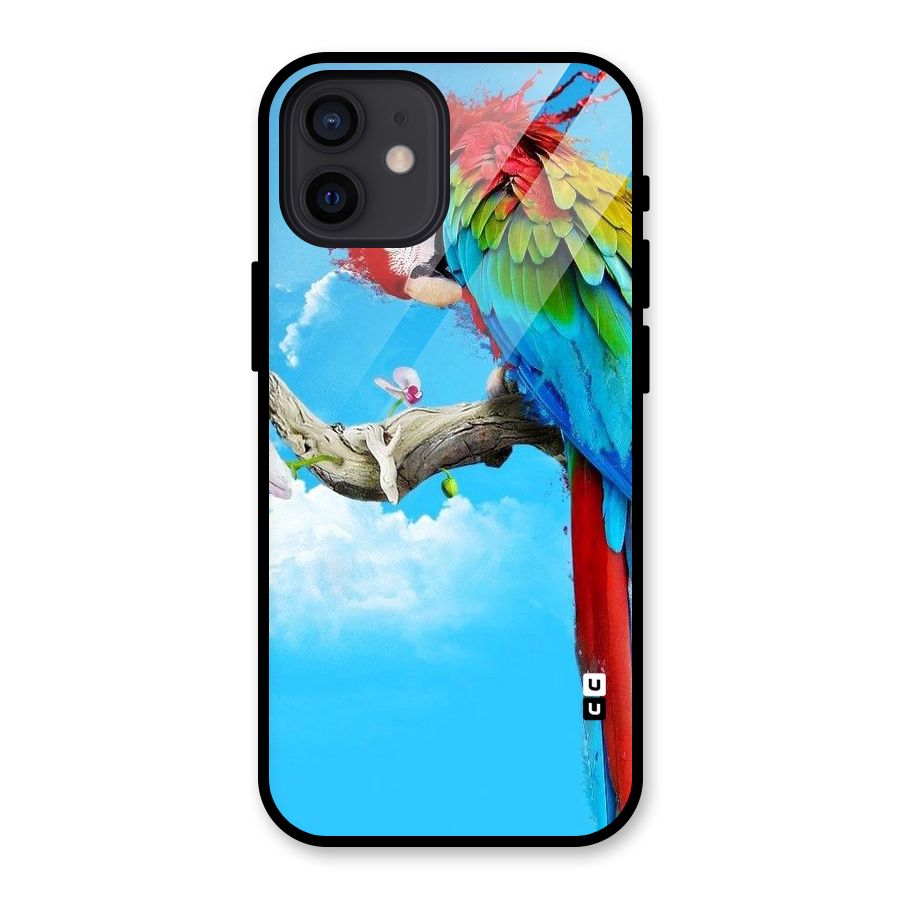 Sky Parrot Glass Back Case for iPhone 12
