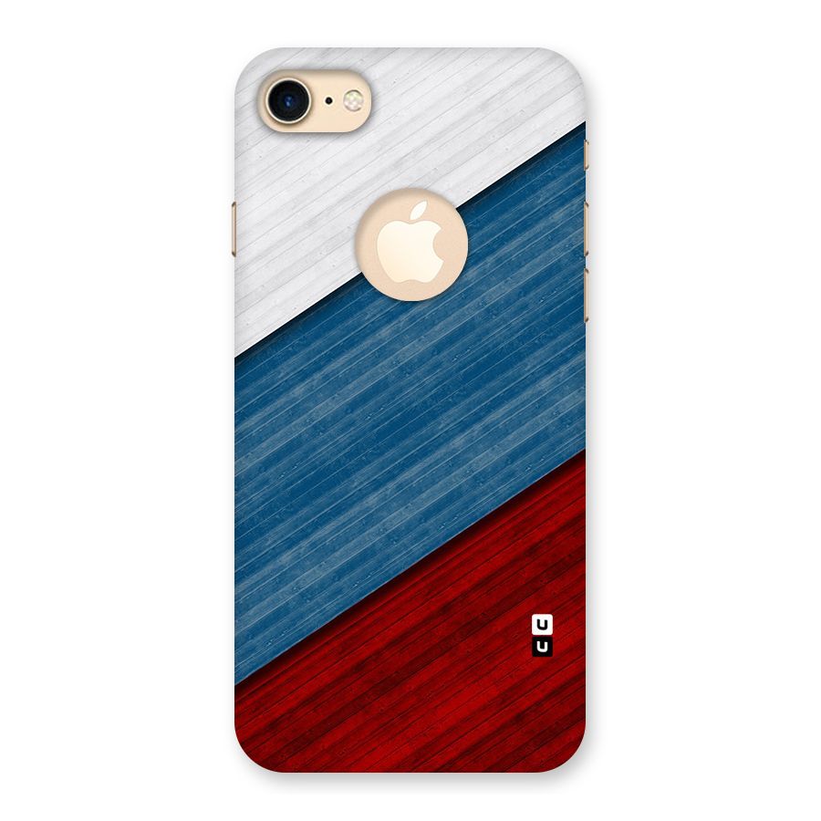 Slant Beautiful Stripe Back Case for iPhone 7 Logo Cut