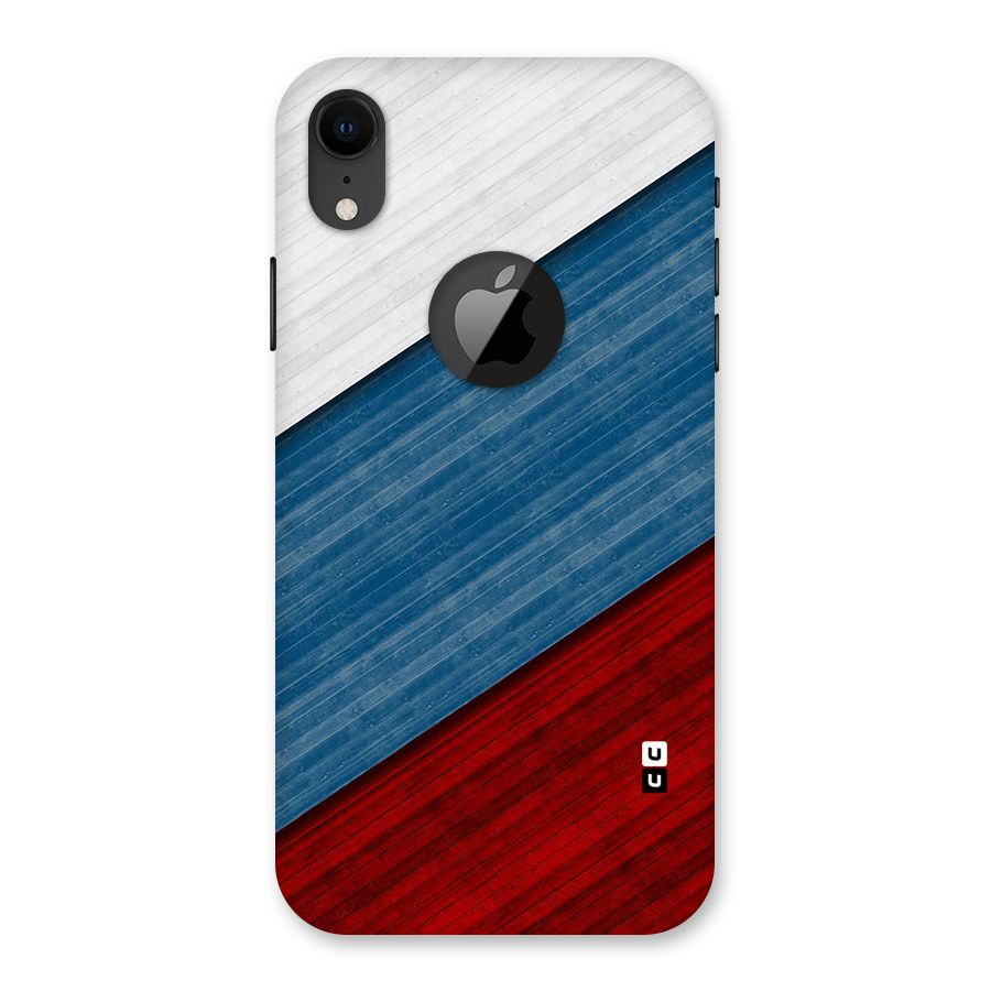 Slant Beautiful Stripe Back Case for iPhone XR Logo Cut