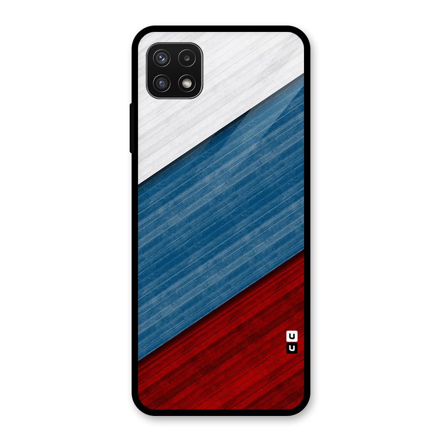 Slant Beautiful Stripe Glass Back Case for Galaxy A22 5G
