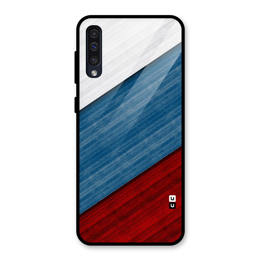Slant Beautiful Stripe Glass Back Case for Galaxy A50s